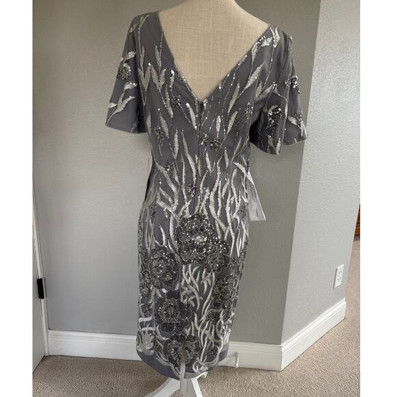 NWT JS COLLECTIONS Lyra Flutter Cocktail Dress size 10 - Picture 6 of 13